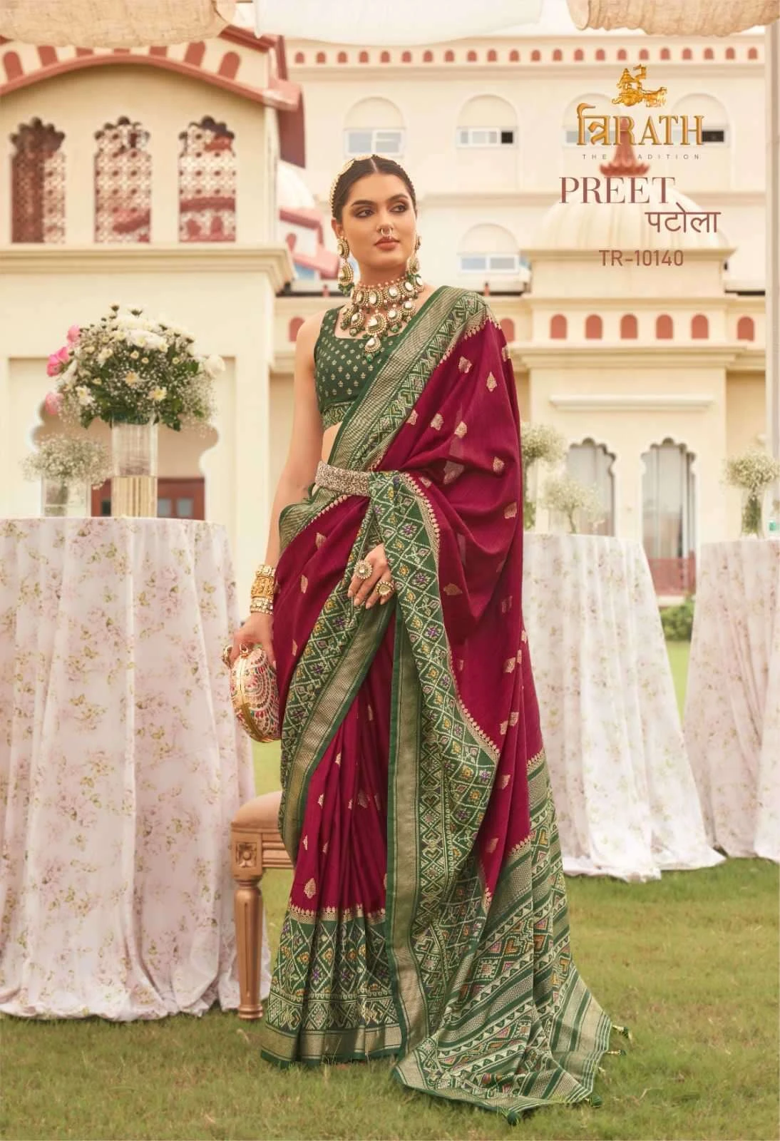 Trirath Preet Patola Sigma Silk Wholesale Fancy Sarees Catalog — Wholesale Sarees, MPA wholesale from Surat - Gallery Image 7